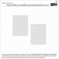 Lawn Fawn - Treat Cart Add-On: Smoothies ‘n Juice - Stamp and Colouring Stencil Bundle