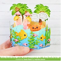 Lawn Fawn - Lawn Cuts - Platform Pop-Up Wave Wrap Around Die - LF3801