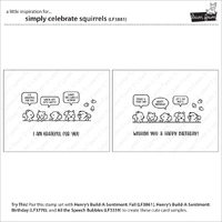 Lawn Fawn - Stamps - Simply Celebrate Squirrels - LF3881