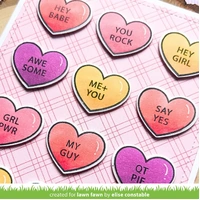 Lawn Fawn - Lawn Cuts - Critter Conversation Hearts Add-On - LF3952