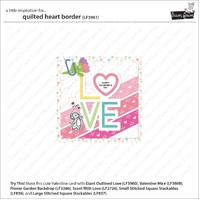 Lawn Fawn - Lawn Cuts - Quilted Heart Border - LF3961