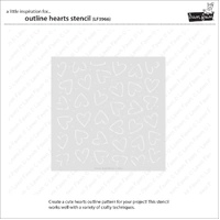 Lawn Lawn - Lawn Clippings - Outline Hearts Stencil - LF3966