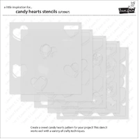 Lawn Lawn - Lawn Clippings - Candy Hearts Stencil - LF3967