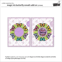 Lawn Fawn - Lawn Cuts - Magic Iris Butterfly Wreath Add-On Dies - LF4046