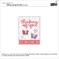 Lawn Fawn - Lawn Cuts - Folksy Sprig Border Die - LF4047