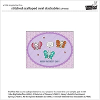 Lawn Fawn - Lawn Cuts - Stitched Scalloped Oval Stackables Dies - LF4050