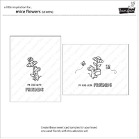 Lawn Fawn - Stamps - Mice Flowers - LF4076
