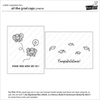 Lawn Fawn - Stamps - All the Grad Caps - LF4079