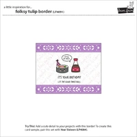 Lawn Fawn - Lawn Cuts - Folksy Tulip Border Dies - LF4091