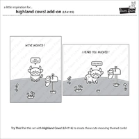 Lawn Fawn - Stamps - Highland Cows! Add-On - LF4119