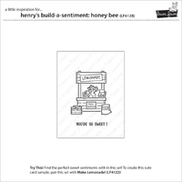 Lawn Fawn - Stamps - Henry's Build-A-Sentiment: Honey Bee - LF4128