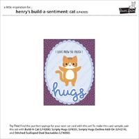 Lawn Fawn - Stamps - Henry's Build-A-Sentiment: Cat - LF4203
