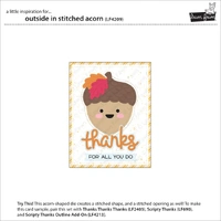 Lawn Fawn - Lawn Cuts - Outside In Stitched Acorn - LF4209