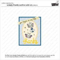 Lawn Fawn - Lawn Cuts - Scripty Thanks Outline - LF4213