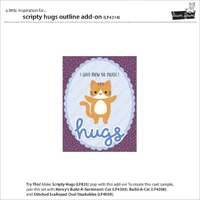 Lawn Fawn - Lawn Cuts - Scripty Hugs Outline - LF4214