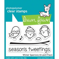 Lawn Fawn Winter Sparrow Stamp+Die Bundle