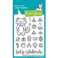 Lawn Fawn Holiday Party Animals Stamp+Die Bundle