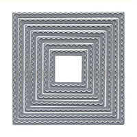 Scrap Dragon Scalloped Nesting Dies Bundle Circle Square Rectangle Oval