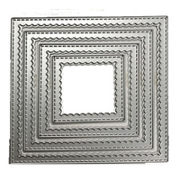 Scrap Dragon Stitched Scalloped Frames Nesting Dies Bundle Circle Square Rectangle Oval