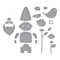 Spellbinders Die Happy Garden Buddies Etched Dies S3-513
