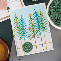 Spellbinders Die Sealed Christmas Tree Squiggle Etched Dies S4-1249