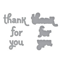 Spellbinders Die Stitched Thank You & For You Etched Dies S4-1355