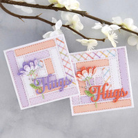 Spellbinders Die Log Cabin and Flower Mini Quilts Etched Dies S5-546