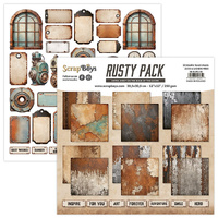 Rusty Pack Paper Pad - 12" x 12" (12 Sheets) By Scrap Boys