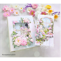 Sweet Peonies Paper Pad - 8" x 8" (12 Sheets) By Scrap Boys