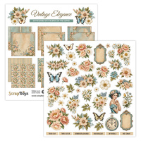 Vintage Elegance Paper Pad - 12" x 12" (12 Sheets) By Scrap Boys