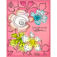 Stampendous Floral Blooms Perfectly Clear Stamp Set SSC1423