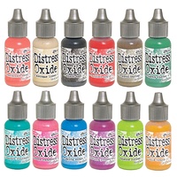 Tim Holtz Distress Oxide Ink Pads And ReInkers 12 Colours Set 2