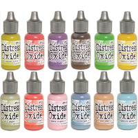 Tim Holtz Distress Oxide Ink Pads And ReInkers 12 Colours Set 4