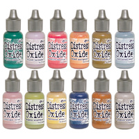 Tim Holtz Distress Oxide Ink Pads And ReInkers 12 Colours Set 5