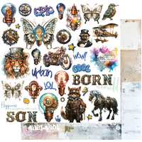 Uniquely Creative 12x12 Cardstock 210gsm Steampunk Graffiti