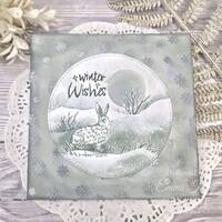 Creative Expressions Designer Boutique Moonlit Hares 4 in x 6 in Stamp Set UMSDB164