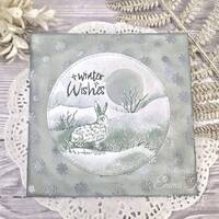 Creative Expressions Designer Boutique Moonlit Hares 4 in x 6 in Stamp Set UMSDB164