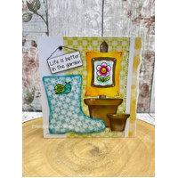 Woodware Wellies 6x6" Stencil by Françoise Read