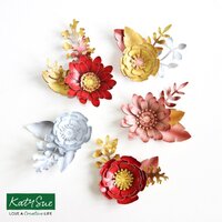 Katy Sue Chrome Effects - Die Cut Flowers & Leaves
