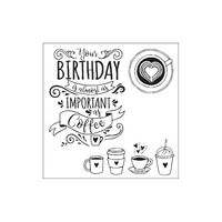 Sizzix Framelits Die Set 7PK w/3PK Stamps - Café Set by Jen Long 666104