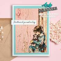 Creative Expressions Andy Skinner All You Need is a Hug 3.5in x 5.25in Pre-Cut Rubber Stamp