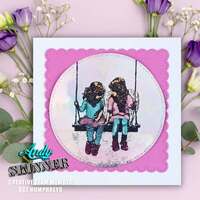 Creative Expressions Andy Skinner Friends Forever 3.5in x 5.25in Pre-Cut Rubber Stamp
