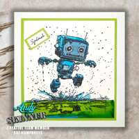 Creative Expressions Andy Skinner Rainy Day 4.2 in x 3.8 in Pre-Cut Rubber Stamp