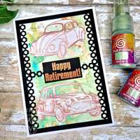 Creative Expressions Clear Stamp - 6in x 8in - Classic Cars - CEC1088
