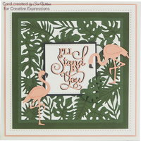Sue Wilson Dies Necessities Flamingo Tropical Flora CED23037