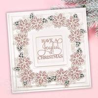 Sue Wilson Dies Festive Poinsettia Corner CED3266