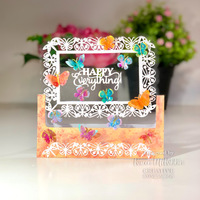 Creative Expressions Sue Wilson Frames and Tags Butterfly Rectangle Craft Die