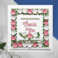 Creative Expressions Sue Wilson Frames and Tags Floral Rectangle Craft Die