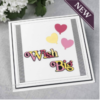 Sue Wilson Noble Shadowed Sentiments Collection Die Wish Big CEDNE010