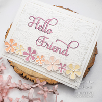 Sue Wilson Noble Shadowed Sentiments Collection Hello Friend CEDNE012